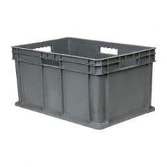 Akro-Mils - 2.67 Cu Ft, 125 Lb Load Capacity Gray Polyethylene Tote Container - Stacking, 23.3" Long x 15.8" Wide x 12.3" High - Strong Tooling