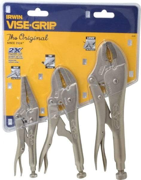 Irwin - 3 Piece Locking Plier Set - Comes in Clamshell - Strong Tooling