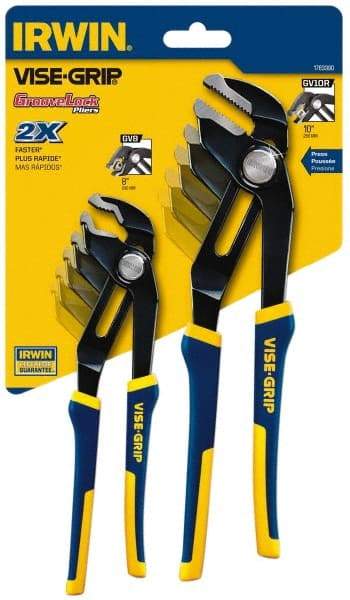 Irwin - 2 Piece GrooveLock Plier Set - Comes in Clamshell - Strong Tooling