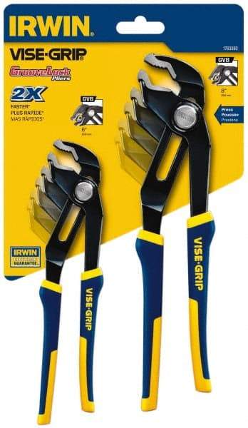 Irwin - 2 Piece GrooveLock Plier Set - Comes in Clamshell - Strong Tooling