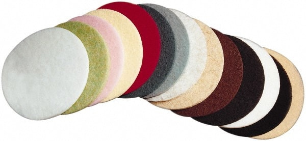 Ability One - Floor Pads, Bonnets & Screens; Type: Polishing Pad ; Application: Animal Hair ; Pad Length: 13 ; Pad Color: Beige ; Material: Non-Woven ; Grit Grade: Medium - Exact Industrial Supply