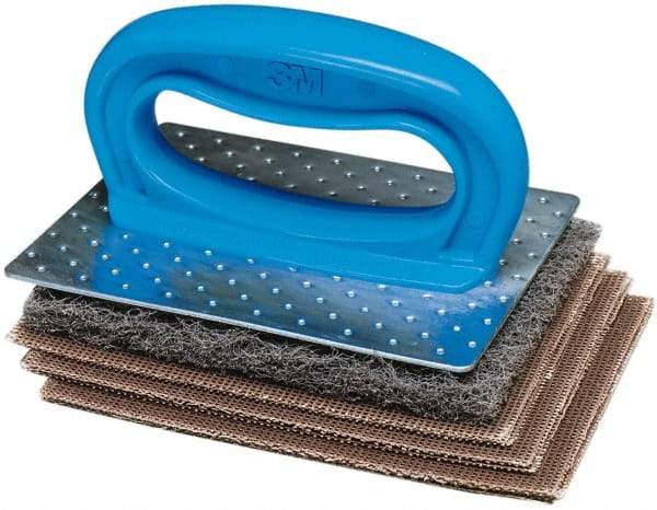 Ability One - 6" Long x 4" Wide x 1/2" Thick Sponge - Heavy-Duty, Brown/Gray - Strong Tooling