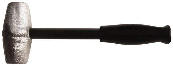 American Hammer - 4 Lb Head 1-1/2" Face Lead Alloy Hammer - 10" OAL, Steel Handle with Grip - Strong Tooling