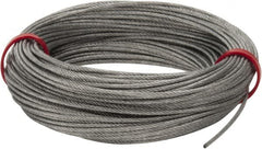 Value Collection - 1/16" Diam, Aircraft Cable - 480 Lb Breaking Strength, 7 x 7 Strand Core - Strong Tooling