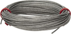 Value Collection - 1/16" Diam, Aircraft Cable - 480 Lb Breaking Strength, 7 x 7 Strand Core - Strong Tooling