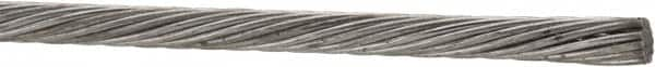 Value Collection - 5/32" Diam, Aircraft Cable - 3,300 Lb Breaking Strength, 1 x 19 Single Strand - Strong Tooling