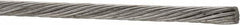 Value Collection - 5/32" Diam, Aircraft Cable - 3,300 Lb Breaking Strength, 1 x 19 Single Strand - Strong Tooling