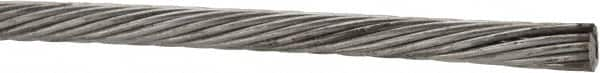 Value Collection - 3/16" Diam, Aircraft Cable - 4,700 Lb Breaking Strength, 1 x 19 Single Strand - Strong Tooling