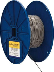 Value Collection - 1/16" x 3/64" Diam, Aircraft Cable - 270 Lb Breaking Strength, 7 x 7 Strand Core, Vinyl Coating - Strong Tooling