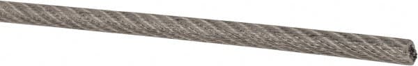 Value Collection - 1/8" x 3/32" Diam, Aircraft Cable - 920 Lb Breaking Strength, 7 x 7 Strand Core, Vinyl Coating - Strong Tooling