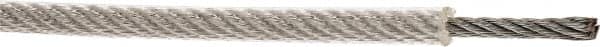 Value Collection - 3/16" x 3/32" Diam, Aircraft Cable - 920 Lb Breaking Strength, 7 x 7 Strand Core, Vinyl Coating - Strong Tooling