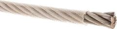 Value Collection - 7/16" x 3/8" Diam, Aircraft Cable - 12,000 Lb Breaking Strength, 7 x 19 Strand Core, Vinyl Coating - Strong Tooling