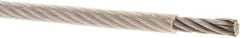 Value Collection - 1/4" x 3/16" Diam, Aircraft Cable - 3,700 Lb Breaking Strength, 7 x 19 Strand Core, Vinyl Coating - Strong Tooling