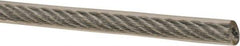 Value Collection - 3/16" x 3/32" Diam, Aircraft Cable - 920 Lb Breaking Strength, 7 x 7 Strand Core, Vinyl Coating - Strong Tooling