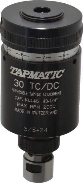 Tapmatic - Model 30TC/DC, No. 0 Min Tap Capacity, 1/4 Inch Max Mild Steel Tap Capacity, 3/8-24 Mount Tapping Head - 21600 (J116), 21700 (J117) Compatible, Includes Tap Clamping Wrenches, for Manual Machines - Exact Industrial Supply