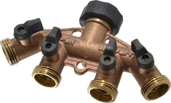 Midwest Control - 3/4 NH Garden Hose Coupler - Brass, Female Swivel Nut to Male Hose Connector - Strong Tooling