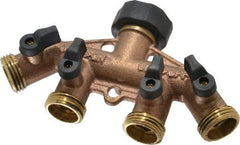 Midwest Control - 3/4 NH Garden Hose Coupler - Brass, Female Swivel Nut to Male Hose Connector - Strong Tooling