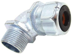 Thomas & Betts - 1/8 to 1/4" Cable Capacity, Liquidtight, Elbow Strain Relief Cord Grip - 3/4 NPT Thread, Iron - Strong Tooling