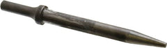 Made in USA - 6-1/2" OAL, 5/8" Shank Diam, Tapered Punch Chisel - Round Drive, Round Shank, Alloy Steel - Strong Tooling