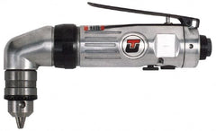 Universal Tool - 3/8" Reversible Keyed Chuck - Right Angle Handle, 1,800 RPM, 4.6 CFM, 0.5 hp, 90 psi - Strong Tooling