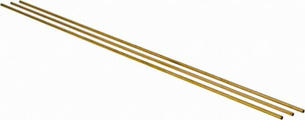 Made in USA - 3/32 Inch Outside Diameter x 12 Inch Long, Brass Round Tube - 0.066 Inch Inside Diameter, 0.014 Inch Wall Thickness, Alloy 260 - Strong Tooling