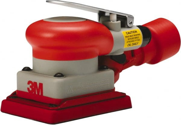 Air Orbital Sander: Rectangular, 3 & 4″ Pad, 10,000 OPM Rectangular Pad