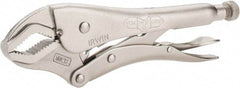 Irwin - 10" OAL Curved Jaw Locking Pliers - 3/4" Jaw Width, 2-1/4" Jaw Depth, 1-7/8" Jaw Opening, Standard Handle - Strong Tooling