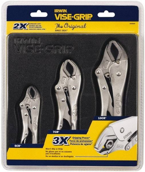 Irwin - 3 Piece Locking Plier Set - Comes in Tray - Strong Tooling