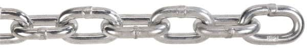 Peerless Chain - 3/16" Welded Proof Coil Chain - 800 Lb Capacity, Grade 30, 250' Long, Carbon Steel, Bright Chrome Finish - Strong Tooling