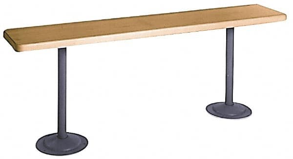 Made in USA - 8' Long x 9-1/2" Wide x 1-1/4" Thick, Maple Wood Bench Seat - Order Pedestals Separately - Strong Tooling