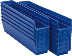 Akro-Mils - 23-5/8" Deep, Blue Hopper Shelf Bin - 4" High x 4-1/8" Wide x 23-5/8" Long - Strong Tooling