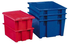 Akro-Mils - 1.2 Cu Ft, 65 Lb Load Capacity Red Polyethylene Tote Container - Stacking, Nesting, 19-1/2" Long x 15-1/2" Wide x 10" High - Strong Tooling