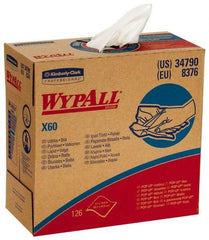 WypAll - X60 Dry Shop Towel/Industrial Wipes - Pop-Up, 16-3/4" x 9" Sheet Size, White - Strong Tooling