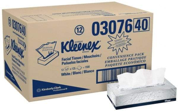 Kleenex - Flat Box of White Facial Tissues - 2 Ply - Strong Tooling