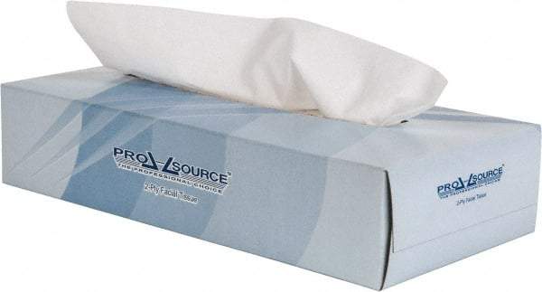 PRO-SOURCE - Flat Box of White Facial Tissues - 2 Ply - Strong Tooling