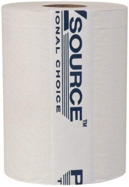 PRO-SOURCE - Hard Roll of 1 Ply White Paper Towels - 8" Wide, 350' Roll Length - Strong Tooling