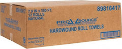 PRO-SOURCE - Hard Roll of 1 Ply Natural Paper Towels - 8" Wide, 350' Roll Length, Fits Dispenser Pro-Source: 56590672, 56590698, 56590706,56590714, 56590565, 5659057, Kimberly Clark: 09767, 09990, 09746, 09996 GP: 54338, 56201 - Strong Tooling