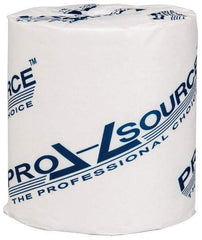 PRO-SOURCE - 300' Roll Length x 3-1/4" Sheet Width, Standard Roll Toilet Tissue - 1,000 Sheets per Roll, Single Ply, White, Recycled Fiber - Strong Tooling