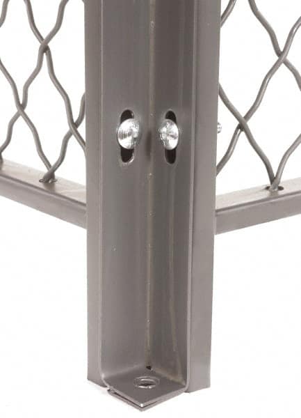 Folding Guard - 7' Tall, Temporary Structure Corner Post - Grey Enamel Finish, for Temporary Structures - Strong Tooling