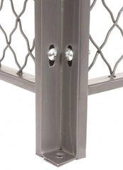 Folding Guard - 8' Tall, Temporary Structure Corner Post - Grey Enamel Finish, for Temporary Structures - Strong Tooling