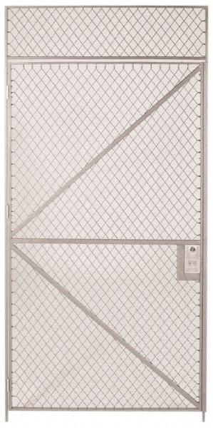 Folding Guard - 3' Wide x 10' High, Hinged Single Door for Temporary Structures - Woven Wire - Strong Tooling