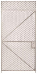 Folding Guard - 3' Wide x 10' High, Hinged Single Door for Temporary Structures - Woven Wire - Strong Tooling