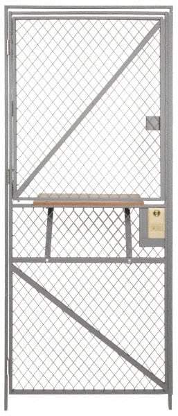 Folding Guard - 4' Wide x 7' High, Sliding Door for Temporary Structures - Woven Wire - Strong Tooling