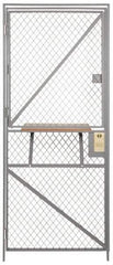 Folding Guard - 4' Wide x 7' High, Sliding Door for Temporary Structures - Woven Wire - Strong Tooling