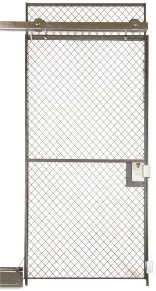 Folding Guard - 5' Wide x 8' High, Sliding Door for Temporary Structures - Woven Wire - Strong Tooling