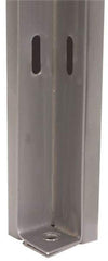 Folding Guard - 8' Tall, Temporary Structure Adjustable Corner Post - Grey Enamel Finish, for Temporary Structures - Strong Tooling