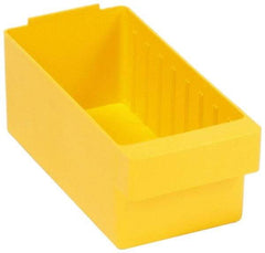 Quantum Storage - 11-5/8" Deep, Yellow High-Impact Polystyrene Drawer Bin - 4-5/8" High x 5-9/16" Wide x 11-5/8" Long - Strong Tooling