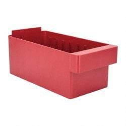 Quantum Storage - 11-5/8" Deep, Red High-Impact Polystyrene Drawer Bin - 4-5/8" High x 5-9/16" Wide x 11-5/8" Long - Strong Tooling