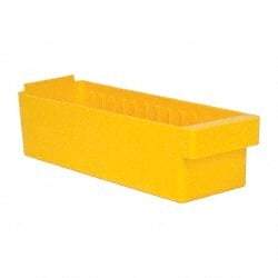 Quantum Storage - 17-5/8" Deep, Yellow High-Impact Polystyrene Drawer Bin - 4-5/8" High x 5-9/16" Wide x 17-5/8" Long - Strong Tooling