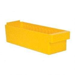 Quantum Storage - 17-5/8" Deep, Yellow High-Impact Polystyrene Drawer Bin - 4-5/8" High x 5-9/16" Wide x 17-5/8" Long - Strong Tooling